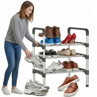 SZAFKA NA BUTY REGAŁ PÓŁKA STOJAK 4 POZIOMY LEKKA MODUŁOWA ORGANIZER 81CM