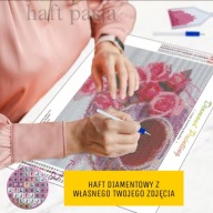 HAFTY DIAMENTOWE Z WŁASNEGO ZDJĘCIA DUŻE 60x40cm DIAMENCIKI OKRĄGŁE