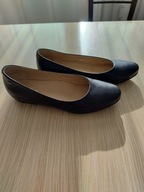 Skórzane baleriny czarne r.39 j. nowe