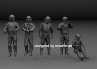 Żywica figurki niemieckich czołgistów do Leoparda 1/16