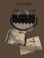 Torba szydełko shopper hand made podszewka prezent mikołaj gwiazdka