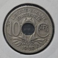 *FRANCJA [0129]*10 centymów 10 CMES 1920 Trzecia Republika Czapka frygijska