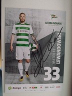 Karta klubowa Lechia Gdańsk autograf Mateusz Lewandowski sezon 2017/18