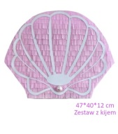 Piniata XXL Muszla / Syrenka. Zestaw z kijem i konfetti. Dowolny kolor.