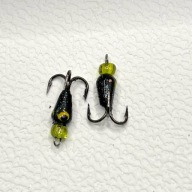 R. Hyrycz - diabełki - małe - czarne z oczami i żółtymi koralikami - W 3.5