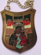 Piękny mały ryngraf Matki Boskiej Świętogórskiej,miedziany