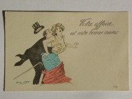 Xavier Sager grafik satyra humor "Twój biznes jest w dobrych rękach" 1910