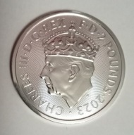 2 funty koronacyjne Wielka Brytania 2023 Karol III 1 oz Ag 999