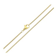 82019 ŁAŃCUSZEK 18K POZŁACANY 45 CM 1,2 MM splot wenecjana/kostka