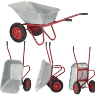 TACZKA CHOMIK OGRODOWA OCYNKOWANA BUDOWLANA 140 LITRÓW DWUKOŁOWA