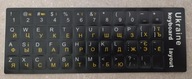 Naklejki nalepki na klawiaturę laptopa PC 13x13 cyrylica i QWERTY