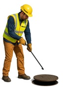 Hak do otwierania studzienek i szamb – stalowy