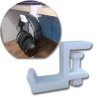 Uchwyt Wieszak Do Blatu Biurka Na Słuchawki Szybki Montaż Biały