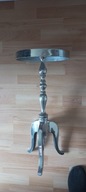 stolik, kwietnik boczny okrągły metal chrom