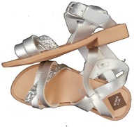 L.K. BUTY SANDAŁY SANDAŁKI SREBRNE 11UK 29 NOWE