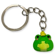 Brelok Zielona ŻABKA z Kaczuszką ŻABY Zawieszka Prezent DO KLUCZY Wesoła