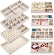 ORGANIZER NA BIŻUTERIĘ – 4 TACE DO SZUFLADY / KOLCZYKI / PIERŚCIONKI TACKI