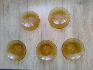 Talerzyki Asteroid 5 sztuk miodowe/bursztynowe J. Sylwester Drozd Ząbkowice