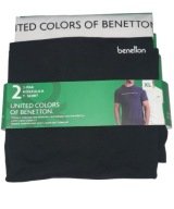 United Colors of Beneton sweter czarny okrągły rozmiar XL