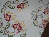 RĘCZNIE HAFTOWANY BIEŻNIK KURPIOWSKI SERWETA