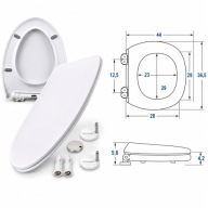 DESKA SEDESOWA WOLNOOPADAJĄCA EASY CLEAN UNIWERSALNA TWARDA BIAŁA DO WC