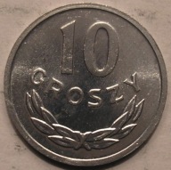 PRL - 10 groszy 1980 - stan I z rulonu bankowego