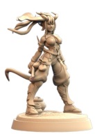 Shadow Chaser Tiefling Demon Pinup A RPG Druk 3D NSFW