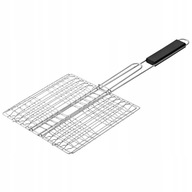 RUSZT KOSZYKOWY do GRILLA Grillowania MIĘSA STEKÓW RYB chromowany 22x24 cm