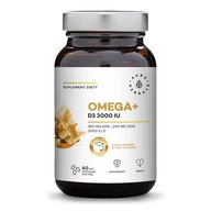 Witaminy kapsułki Aura Herbals Omega+ Witamina D3 2000 IU witamina D