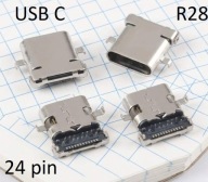 Gniazdo USB C do lutowania 24-PIN dwurzędowe 3.1 SMD (r28)