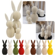 ZESTAW 3x Zając wielkanocny zajączek figurki dekoracyjne ozdoba do domu