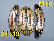 Nakładki 3D na zaciski hamulce BREMBO ABS - ZŁOTY - GOLD - M+S / 24+19