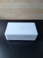 Vintage klosz prostokątny 22cm x 12cm / kołnierz 20cm x 10cm z PRL-U