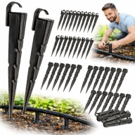 UCHWYTY DO SYSTEMU RURY KROPLUJĄCEJ NAWADNIANIA 100szt SZPILKI 16mm KOTWICE