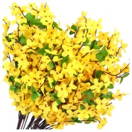 KWIATY SZTUCZNE FORSYCJA GAŁĄZKI 50CM 10SZT DO BUKIETÓW I DEKORACJI