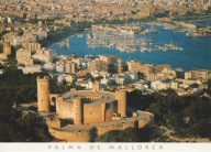 HISZPANIA - MAJORKA - PALMA DE MALLORCA - ZAMEK BELLVER - Z LOTU PTAKA