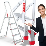 DRABINA ALUMINIOWA DOMOWA 5 STOPNIOWA SKŁADANA JEDNOSTRONNA BAULICH 125KG