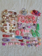 Zestaw Do Włosów Stitch Gumki Hello Kitty Spinki Kapibara 65 + 50szt B33