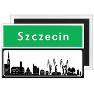 MAGNES TURYSTYCZNY Z PANORAMĄ Szczecin na lodówkę NAZWA MIASTA WSI PAMIĄTKA
