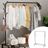 WIESZAK STOJĄCY NA UBRANIA BUTY METALOWY CZARNY LOFT