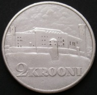 Estonia 2 korony 1930 - zamek Tallin - srebro