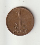Holandia 1 cent 1957 ladny stan