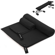 ZESTAW RĘCZNIKÓW Z MIKROFIBRY 2 SZT, SZYBKOSCHNĄCE, CHŁONNE - CZARNE