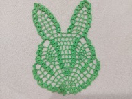 Zajączek zając serwetka szydełkowana