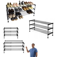 SZAFKA NA BUTY OBUWIE NA NÓŻKACH REGAŁ ROZSUWANY ORGANIZER REGULOWANA PÓŁKA