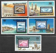 CHAD - Niemieckie znaczki Z Zeppelinem 1977 ** Mi 775-9 (2022)