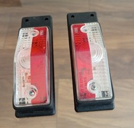 Lampa obrysowa twiszaca przednio-tylna biało-czerwona LEWA+PRAWA komplet