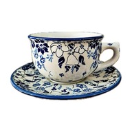 FILIŻANKA ZE SPODKIEM 330 ML CERAMIKA BOLESŁAWIEC JZ44 UNIKAT