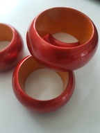 OBRĄCZKI NA SERWETKI CZERWONE PIERŚCIEŃ ZESTAW 4