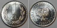 1 zł złoty 1981 MENNICZY st. 1 z bankowego parcianego worka PIĘKNE